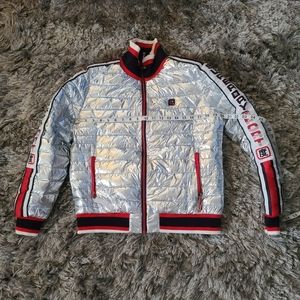 NWOT SuperDry Sport Silver Puffer